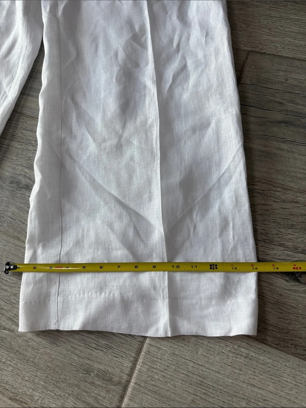 J. Crew Essential Wide-Leg 100% Linen-Blend Pants in White